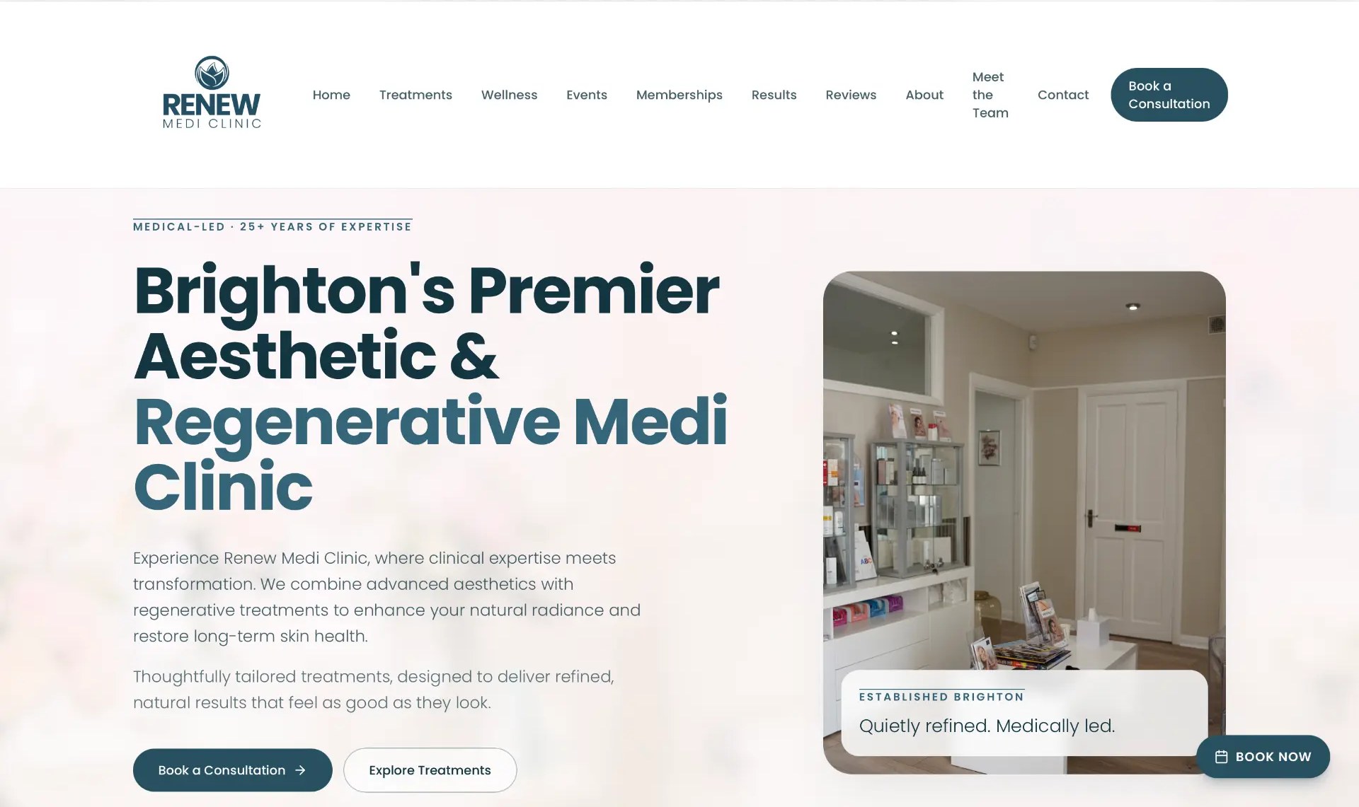 Renew Medi Clinic website homepage